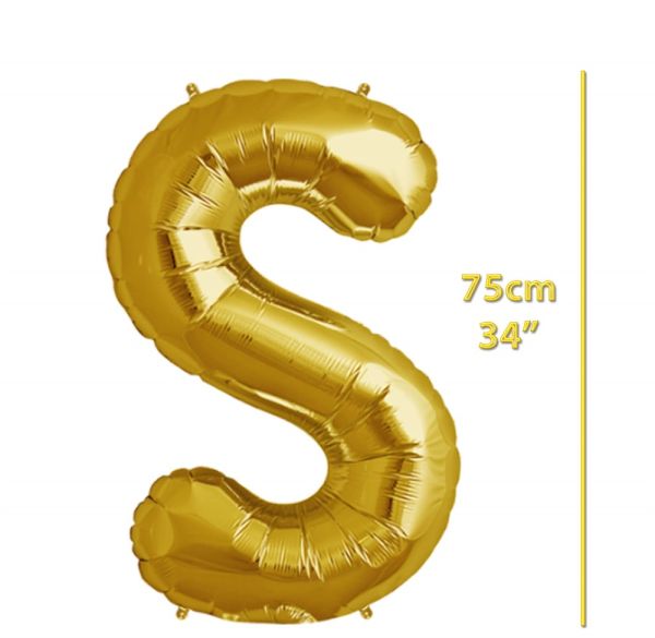 Folyo Harf S Gold Balon 34 İnç